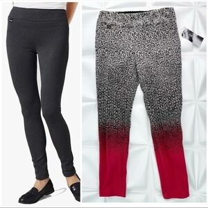 $139 NWT Lisette Sz 6 Womens Gradient Knit Abstract Ombre Leopard Print pants
